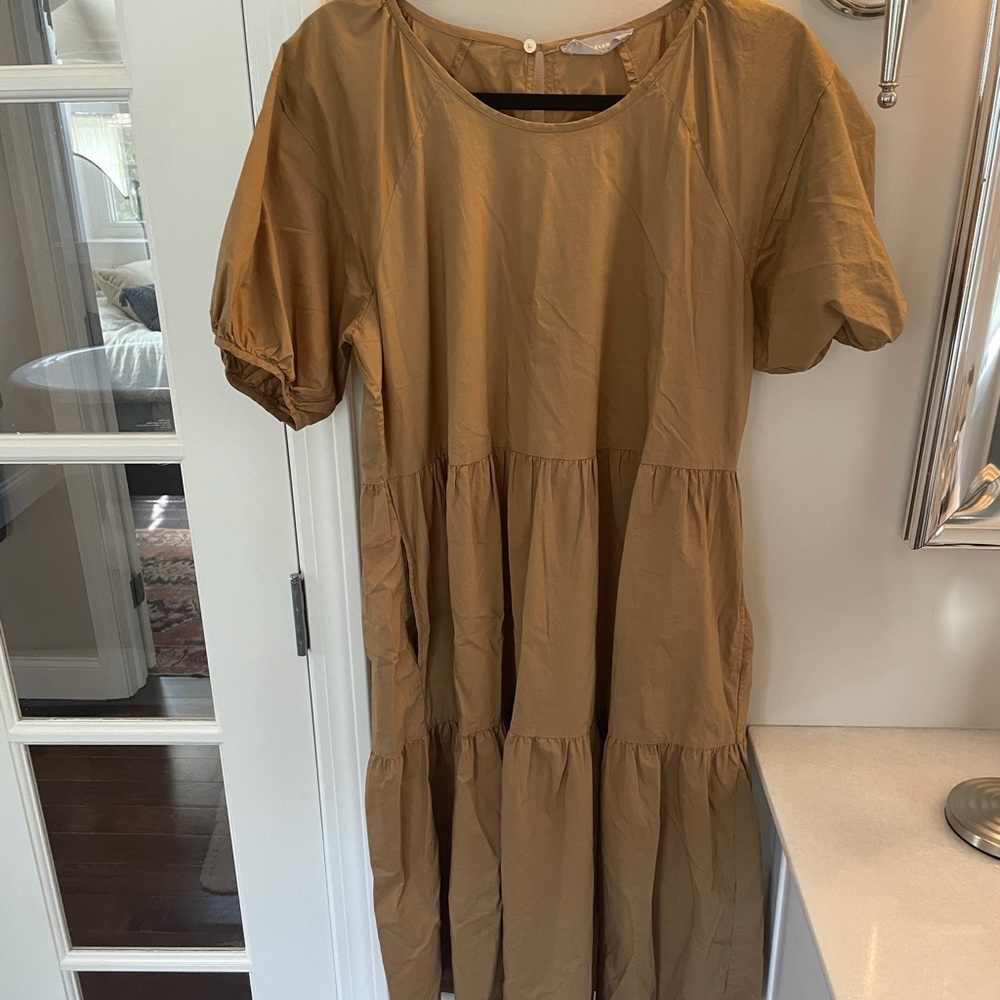 Everlane Puff Sleeve Cotton Dress